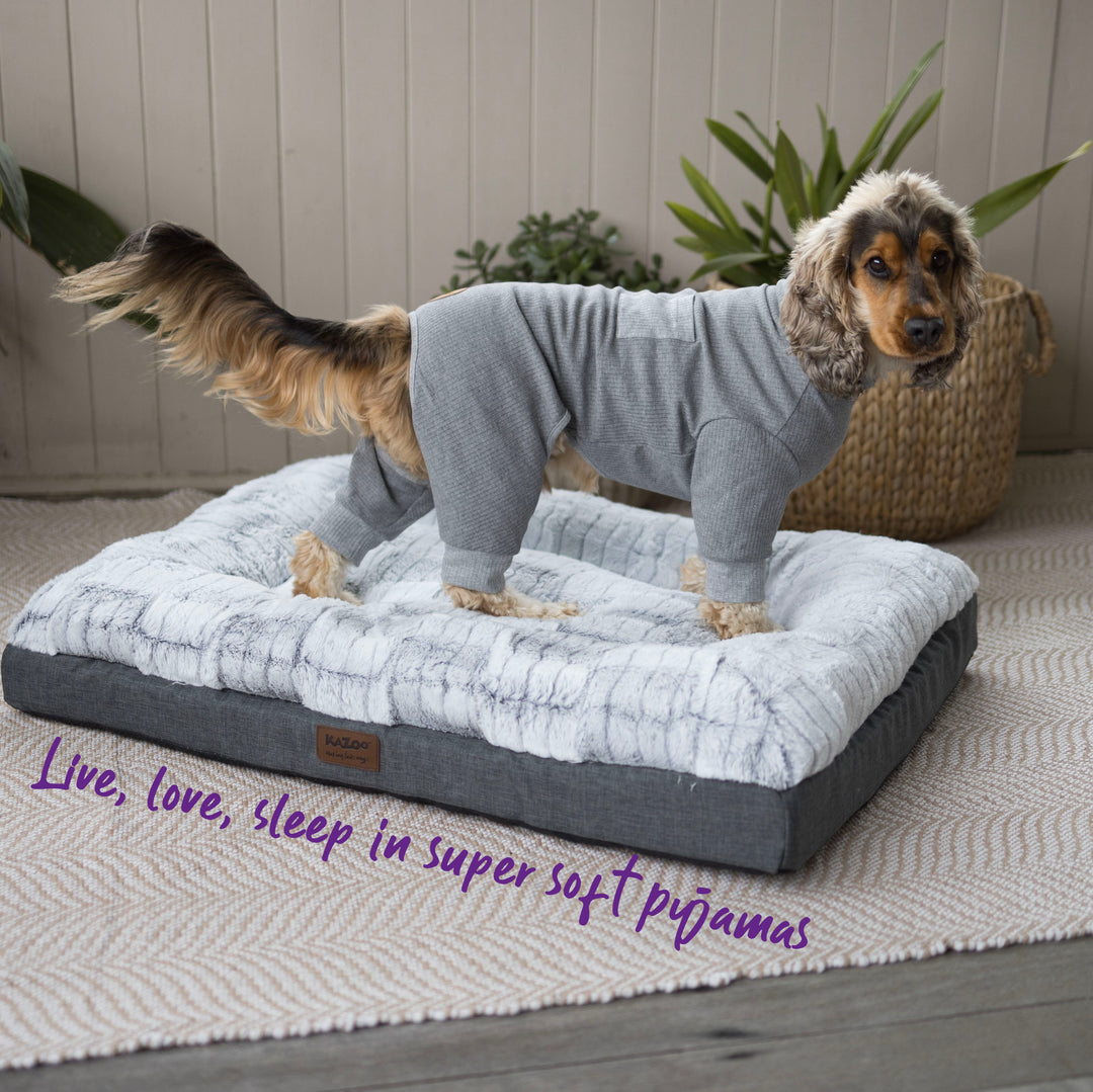 Long John Dog Pyjamas - Grey
