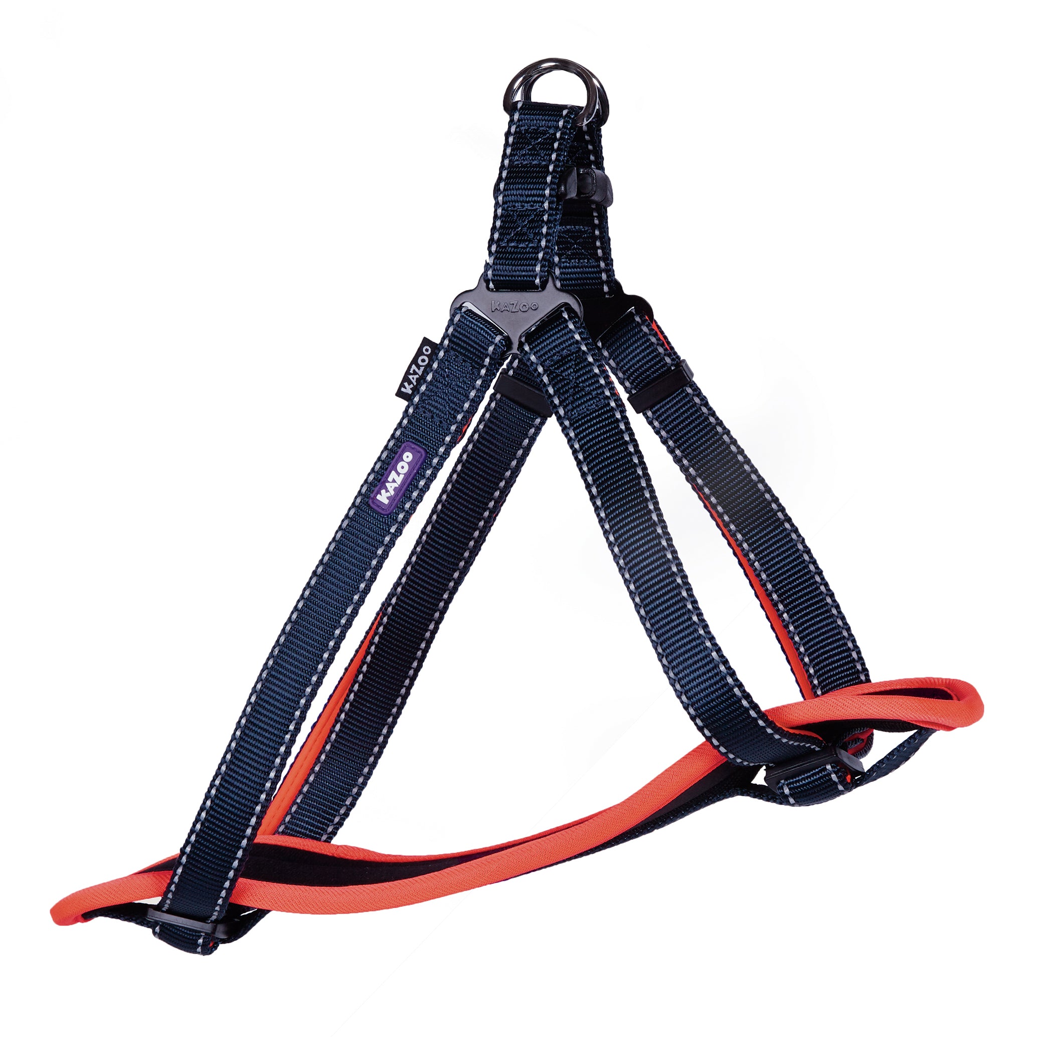 Active Walking Dog Harness Slate & Orange Kazoo Pet Co