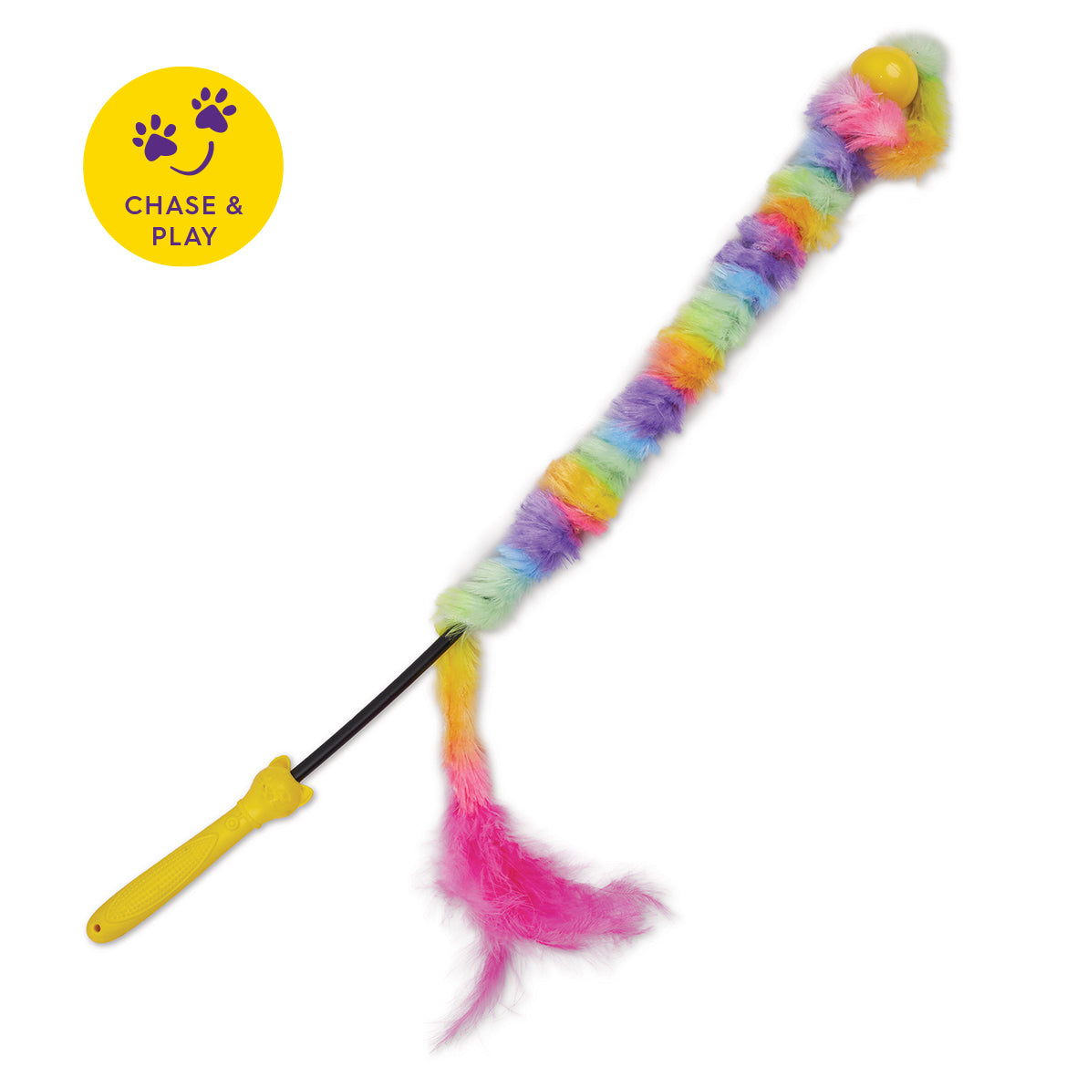 Fluffy Rainbow Tail Kazoo Pet Co