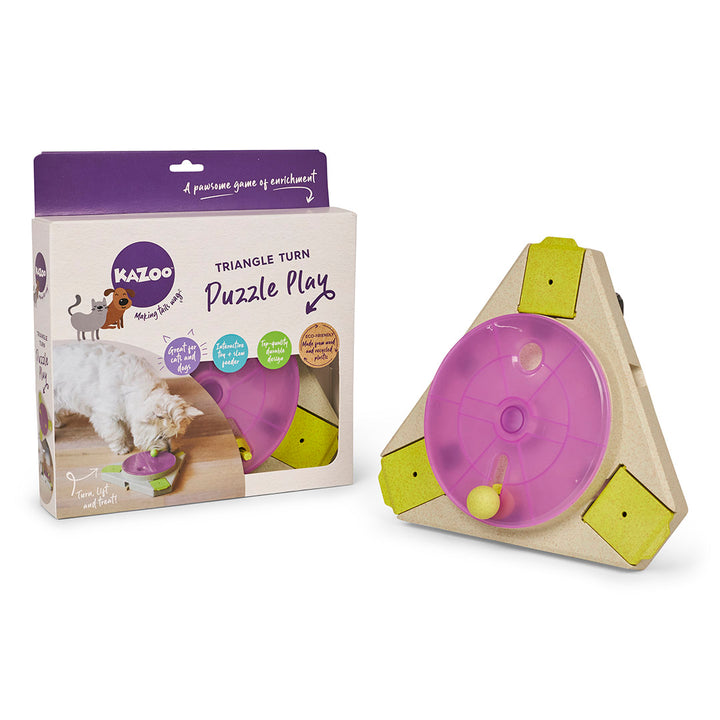 Triangle Turn Interactive Puzzle Play Dog Toy