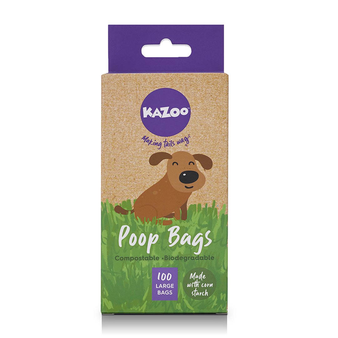 Eco-Friendly Compostable Biodegradable Poop Bags - 100pk