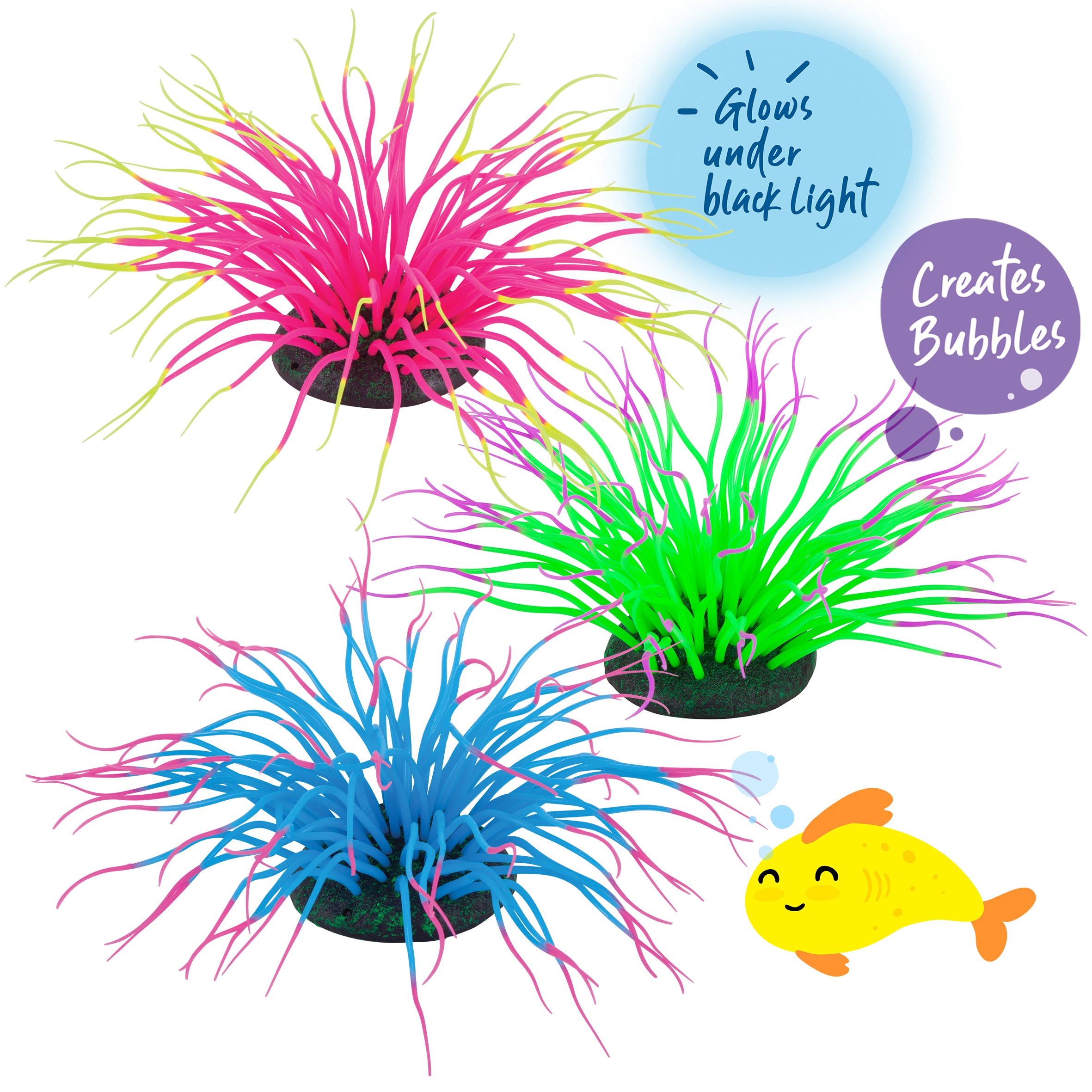 Bubbling Silicone Sea Anemone Fish Tank Ornament Kazoo Pet Co