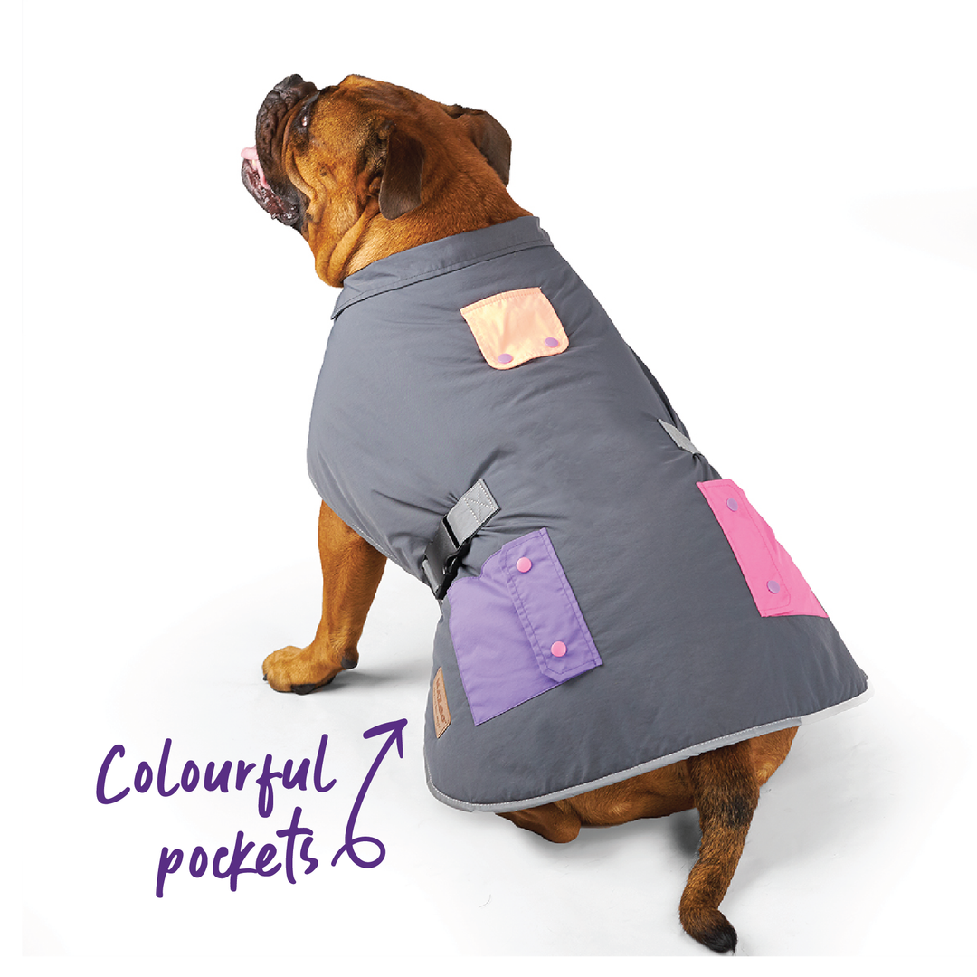 Patch Pocket Dog Coat - Polly