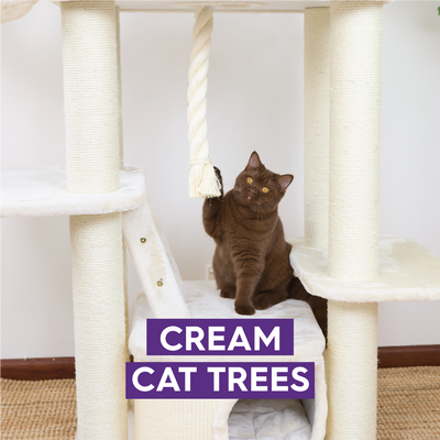 Cream Cat Trees & Towers