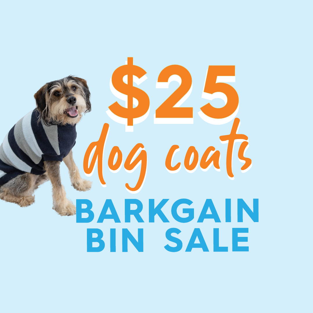 Barkgain Bin - $25 dog coats