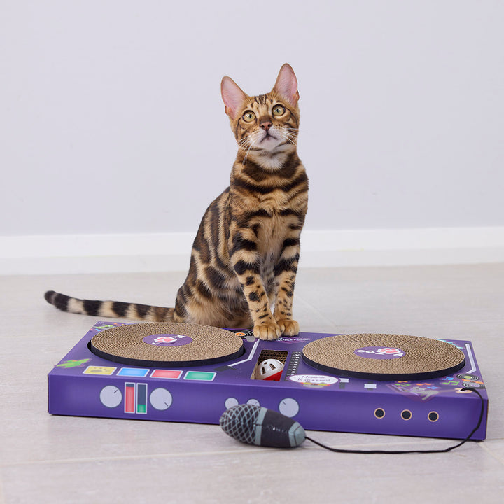 DJ Scratchez Cardboard Cat Scratcher