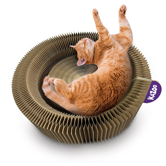 Kitty Accordion Cardboard Bed With Ball