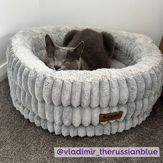 Calming Nest Cat Bed - Grey