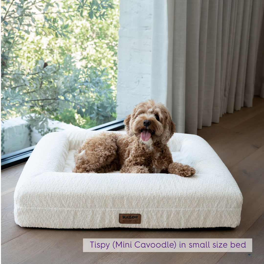 Wombat Dog Bed Replacement Cover - Cream Boucle