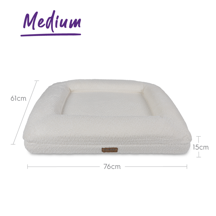Wombat Dog Bed - Cream Boucle