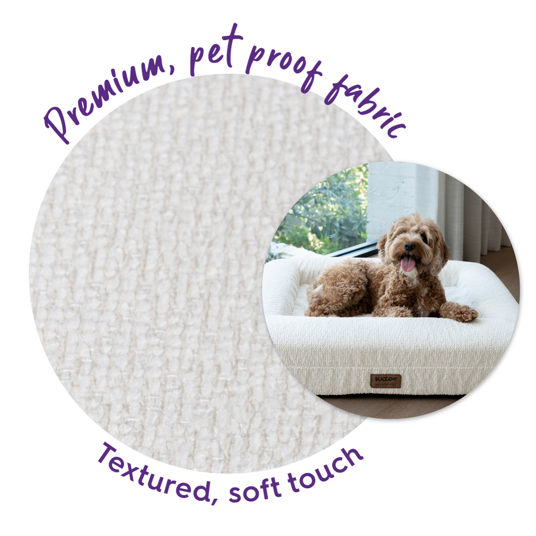 Wombat Dog Bed Replacement Cover - Cream Boucle