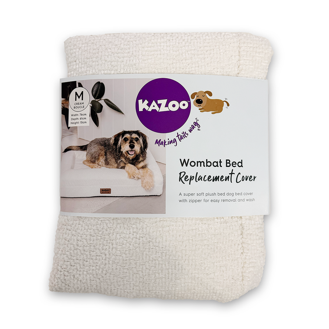 Wombat Dog Bed Replacement Cover - Cream Boucle
