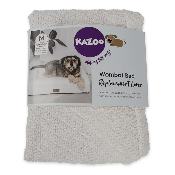 Wombat Dog Bed Replacement Cover - Cream Boucle