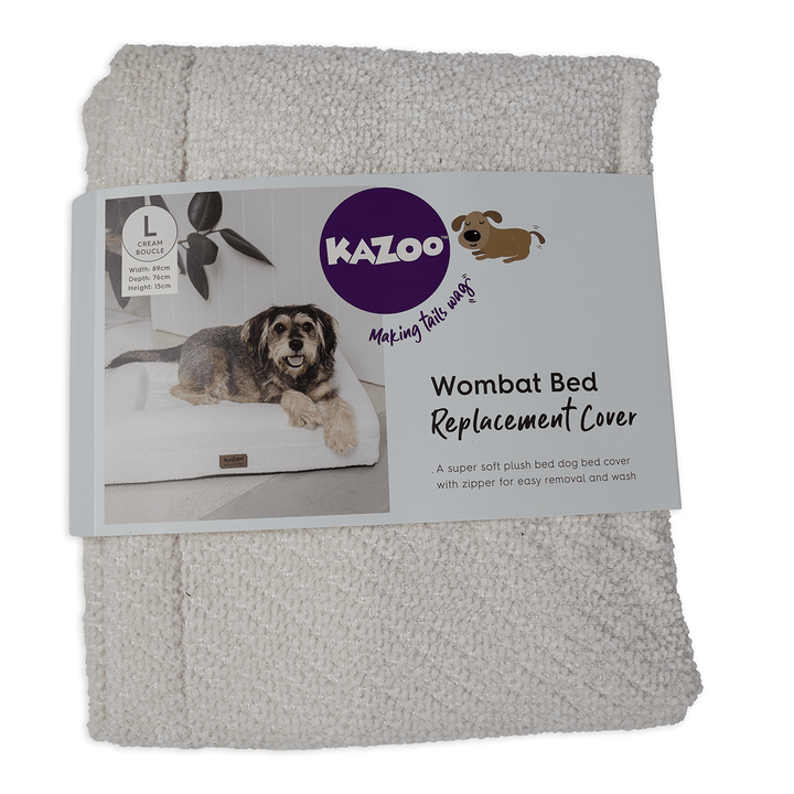 Wombat Dog Bed Replacement Cover - Cream Boucle