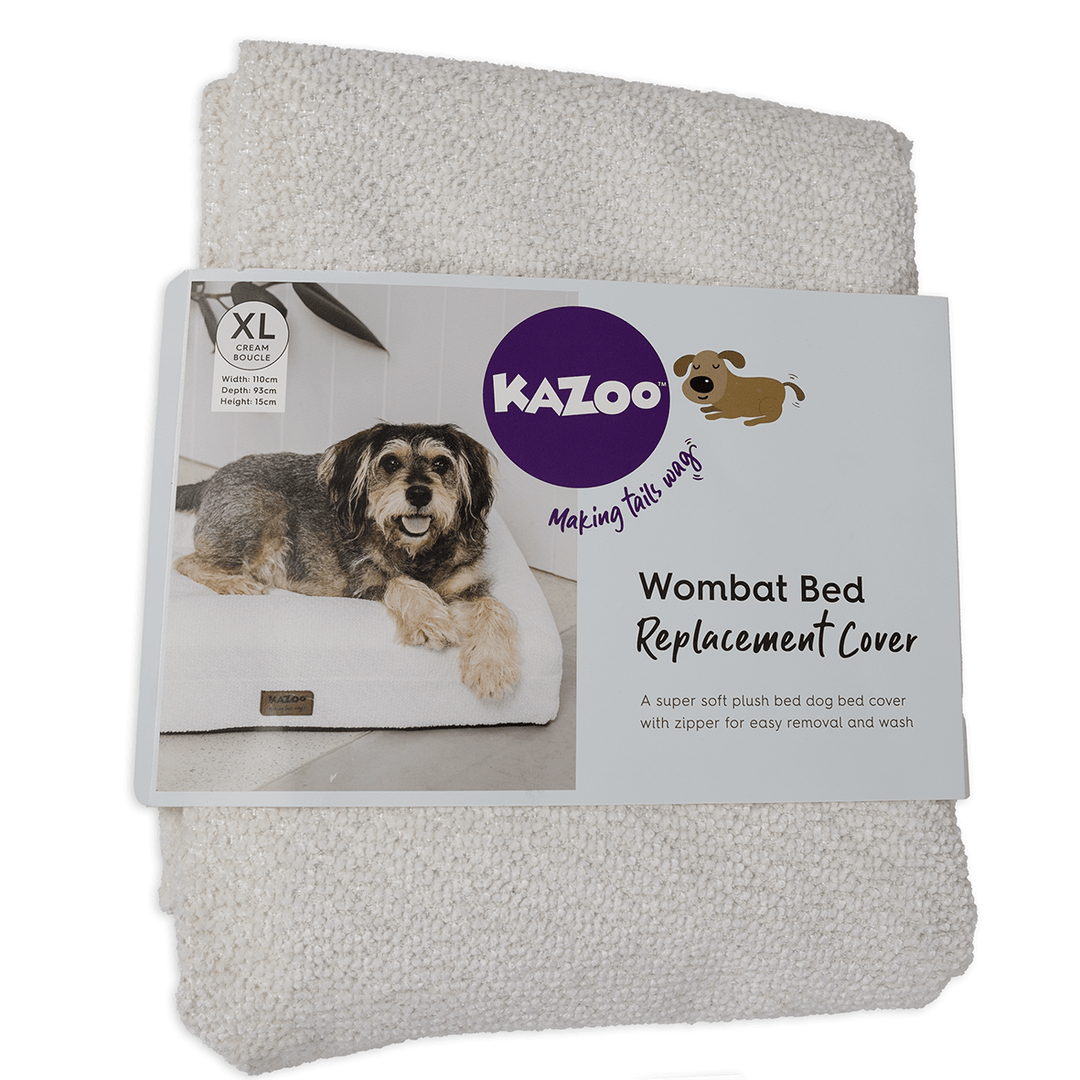 Wombat Dog Bed Replacement Cover - Cream Boucle