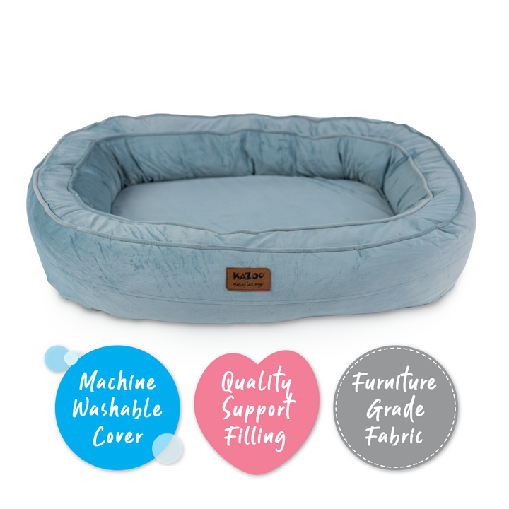 Loop Neck Support Dog Bed - Blue