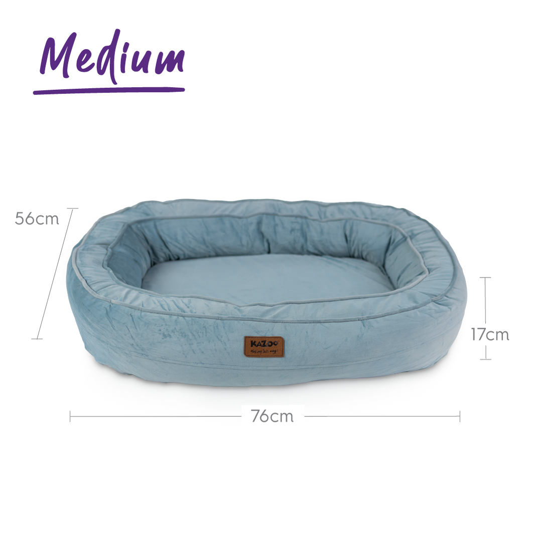 Loop Neck Support Dog Bed - Blue