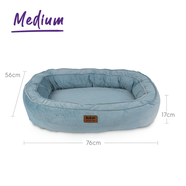 Loop Neck Support Dog Bed - Blue