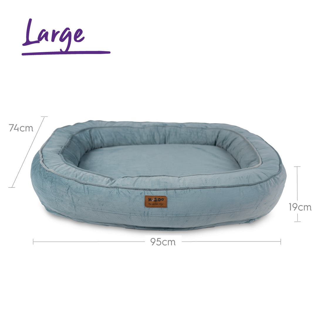 Loop Neck Support Dog Bed - Blue