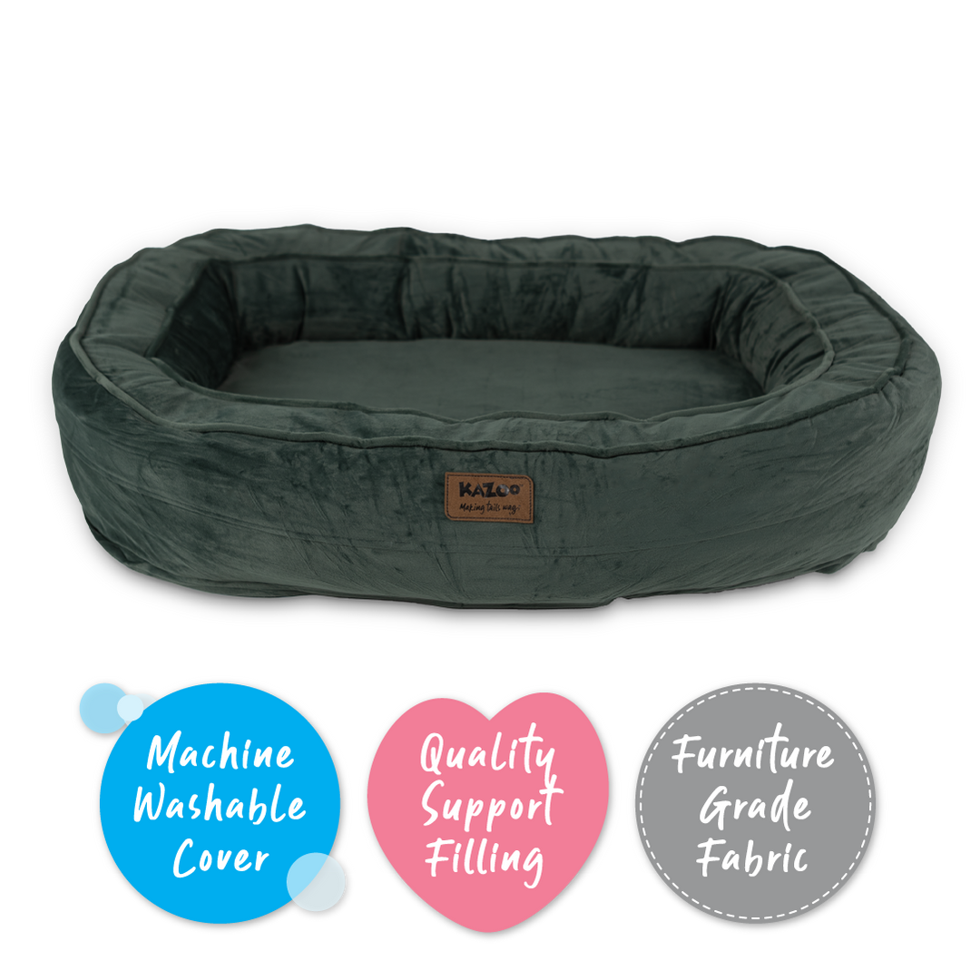 Loop Neck Support Dog Bed - Sage Green