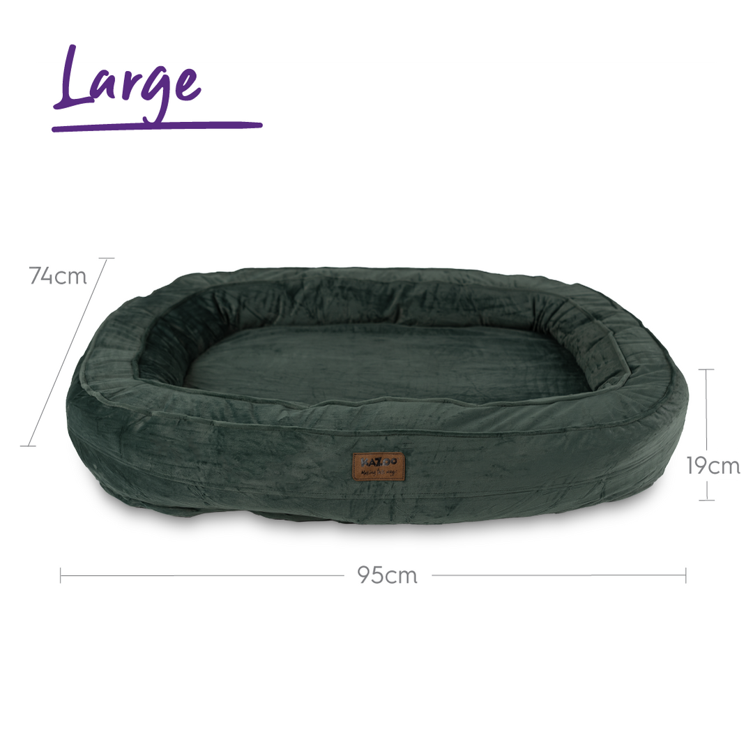 Loop Neck Support Dog Bed - Sage Green