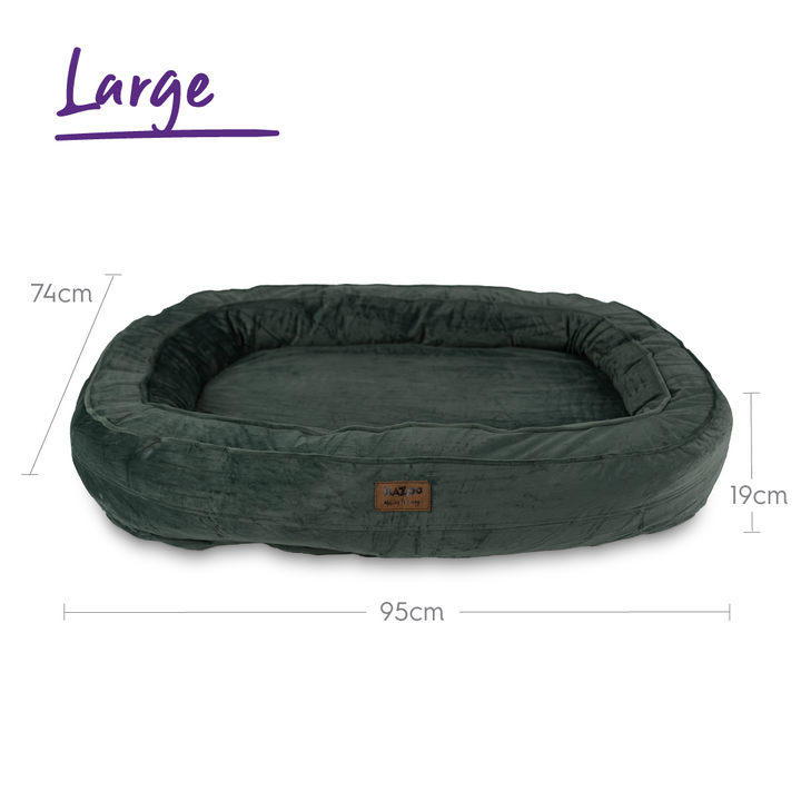Loop Neck Support Dog Bed - Sage Green
