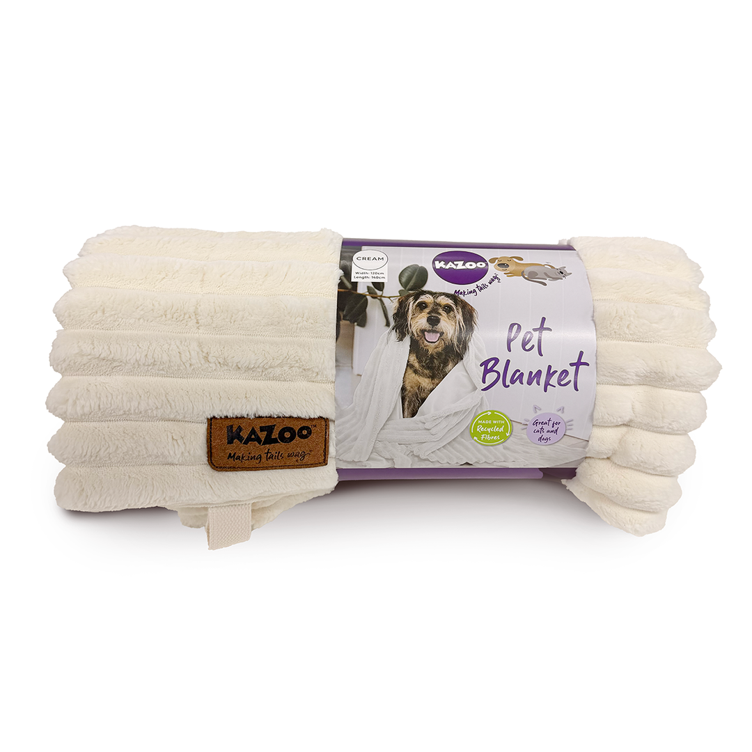 Ribbed Pet Blanket - Cream