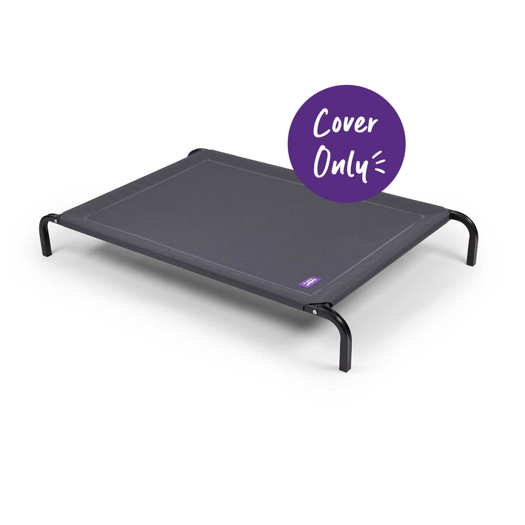 Premium Outdoor Dog Bed Replacement Cover - Charcoal