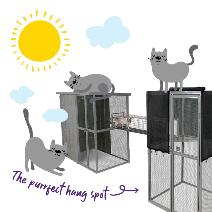 Outdoor Cat House Enclosure - Full Set
