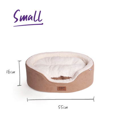 Manhattan Dog Bed - Coffee & White