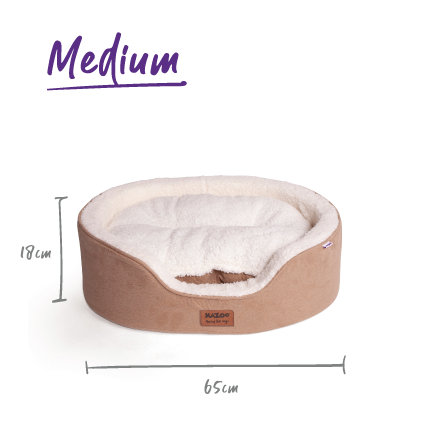 Manhattan Dog Bed - Coffee & White