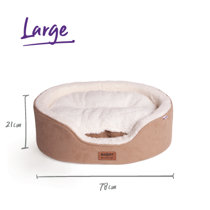 Manhattan Dog Bed - Coffee & White