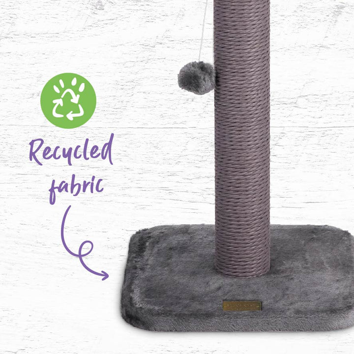 Eco Cat Scratch Post in Charcoal - Small