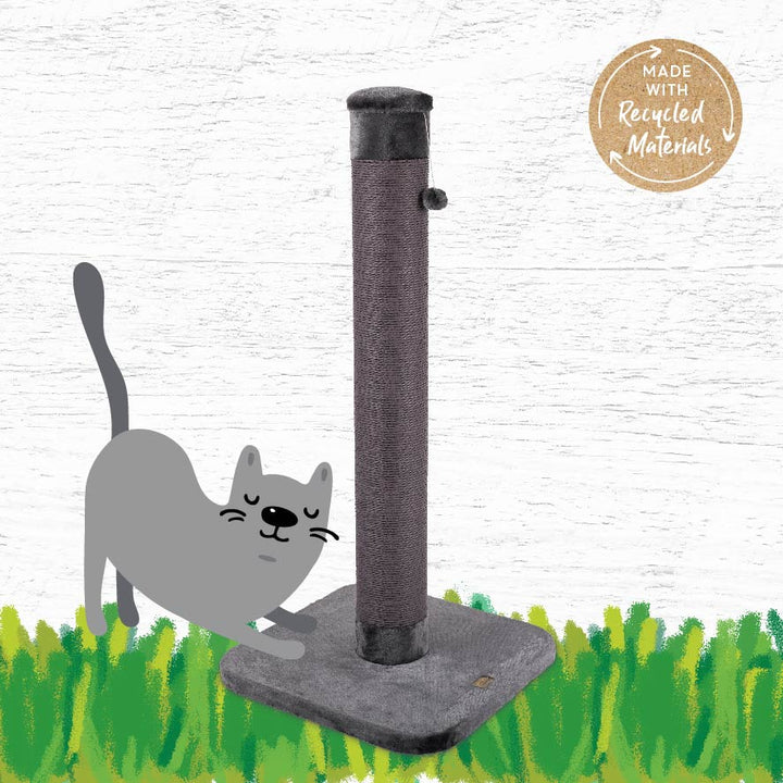 Eco Kitty Scratch Post in Charcoal - Large
