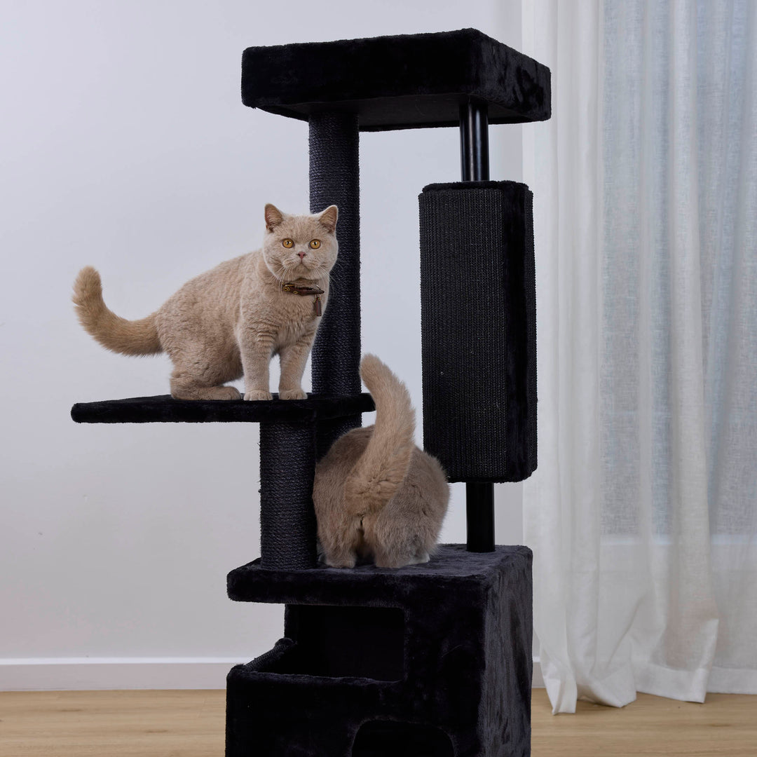 Kitty Scratch Barrel Cat Tree - Black