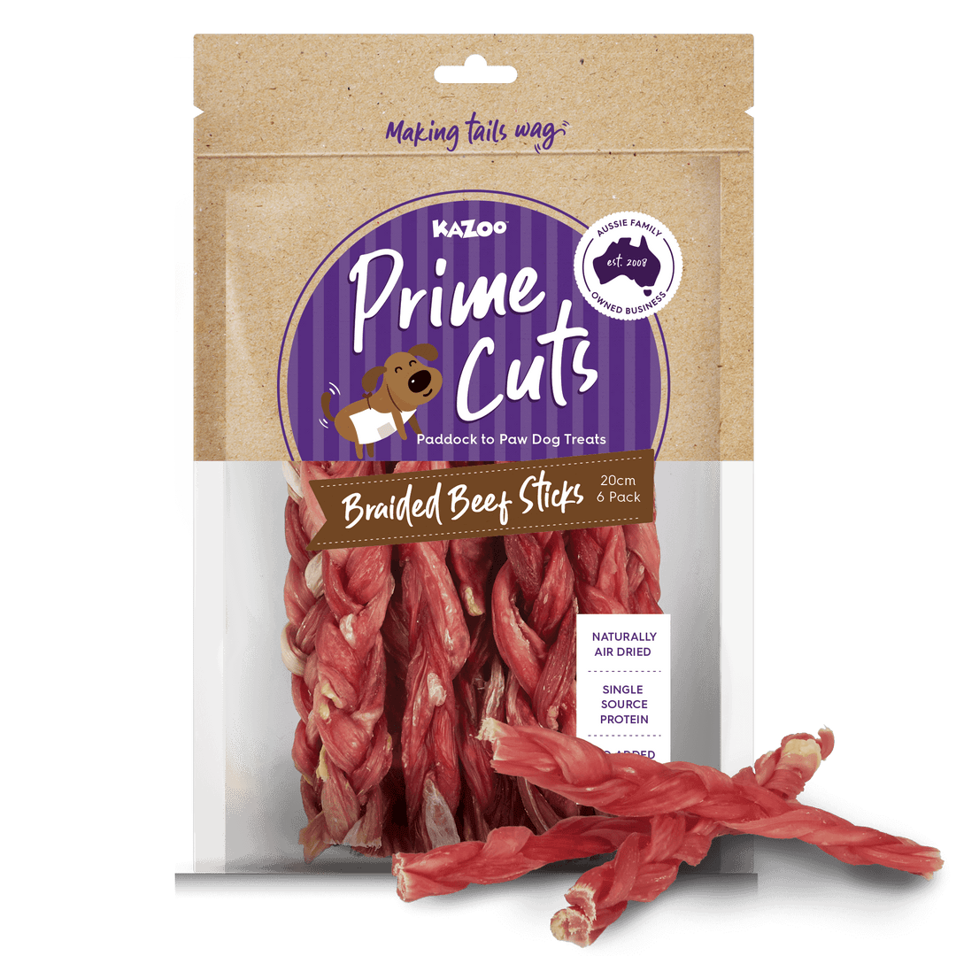 Braided Beef Sticks Dog Treats