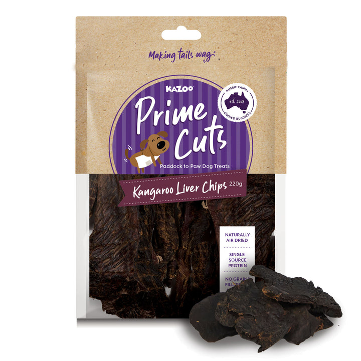 Aussie Kangaroo Liver Chips Dog Treat