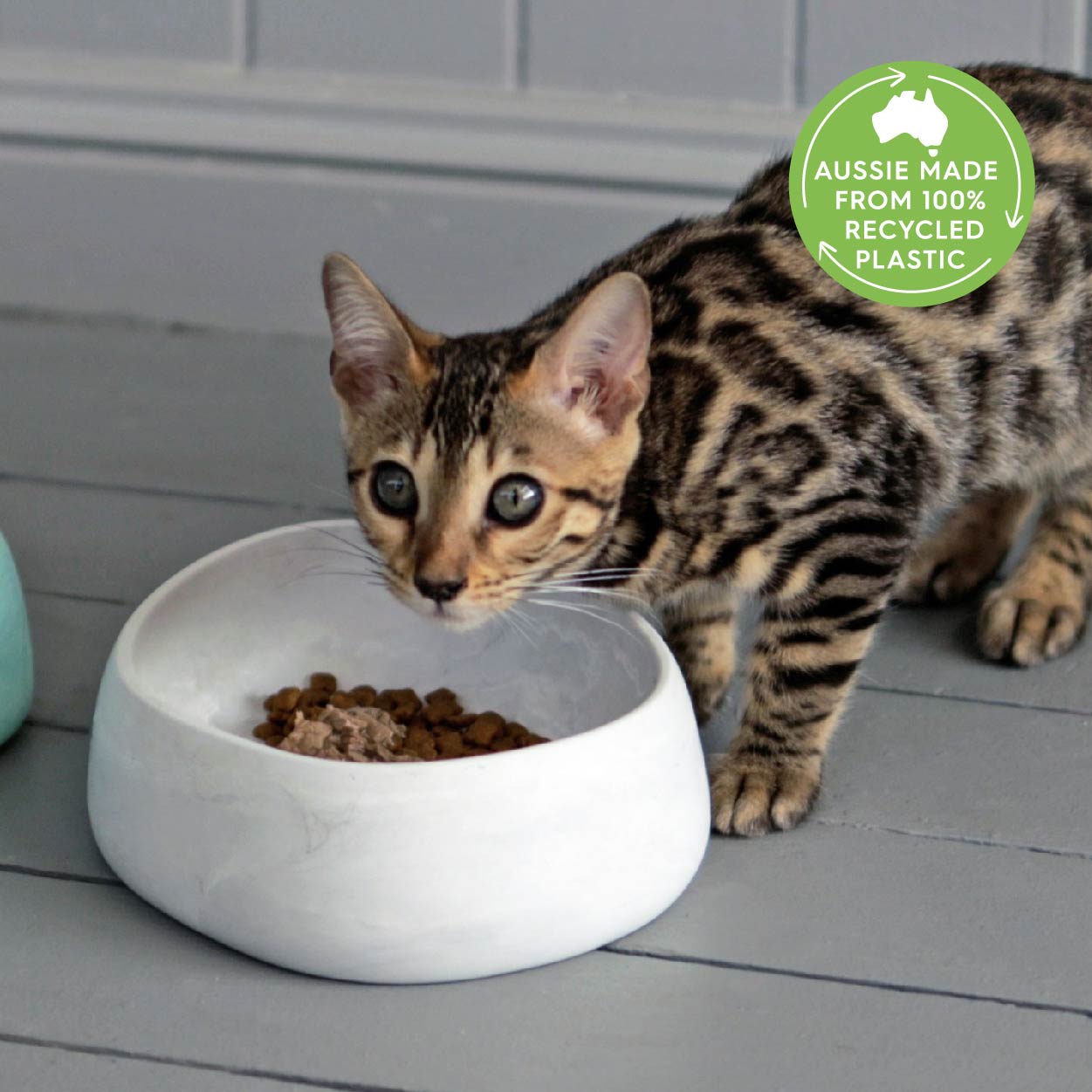 Marble cat deals bowl