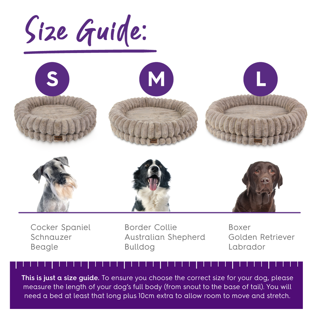 Donut Snuggle Dog Bed - Beige