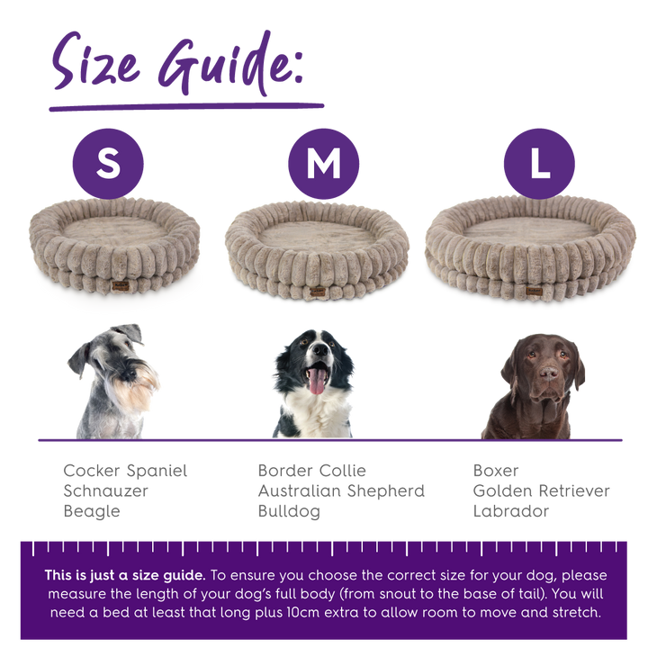 Donut Snuggle Dog Bed - Beige