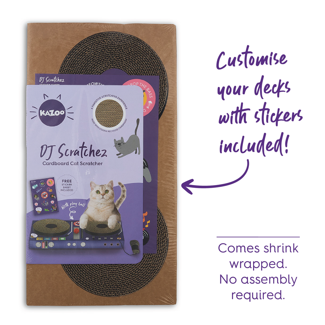 DJ Scratchez Cardboard Cat Scratcher