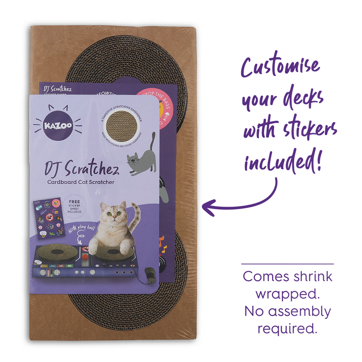 DJ Scratchez Cardboard Cat Scratcher