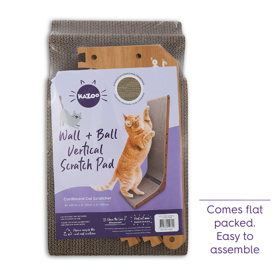 Wall & Ball Vertical Cat Scratch Pad