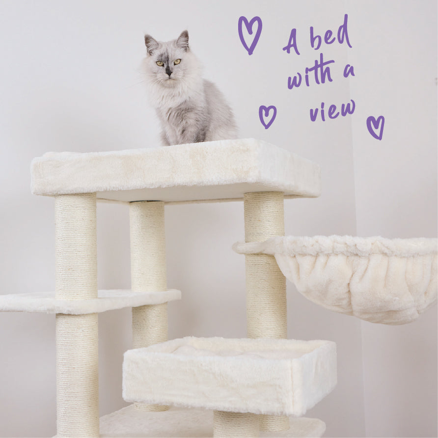 Cloud Nine Catnap Tower - Cream
