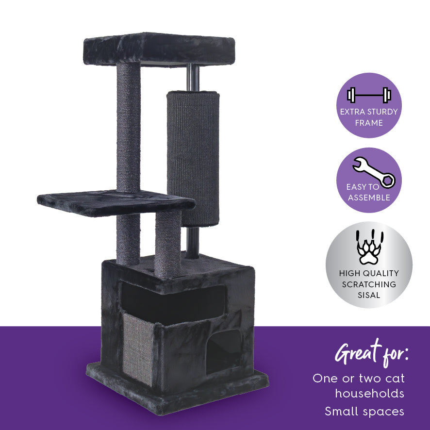 Kitty Scratch Barrel Tree - Black