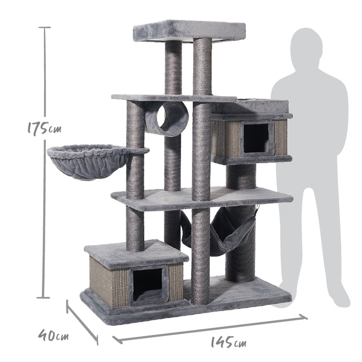 Hide & Climb Cat Tree - Grey