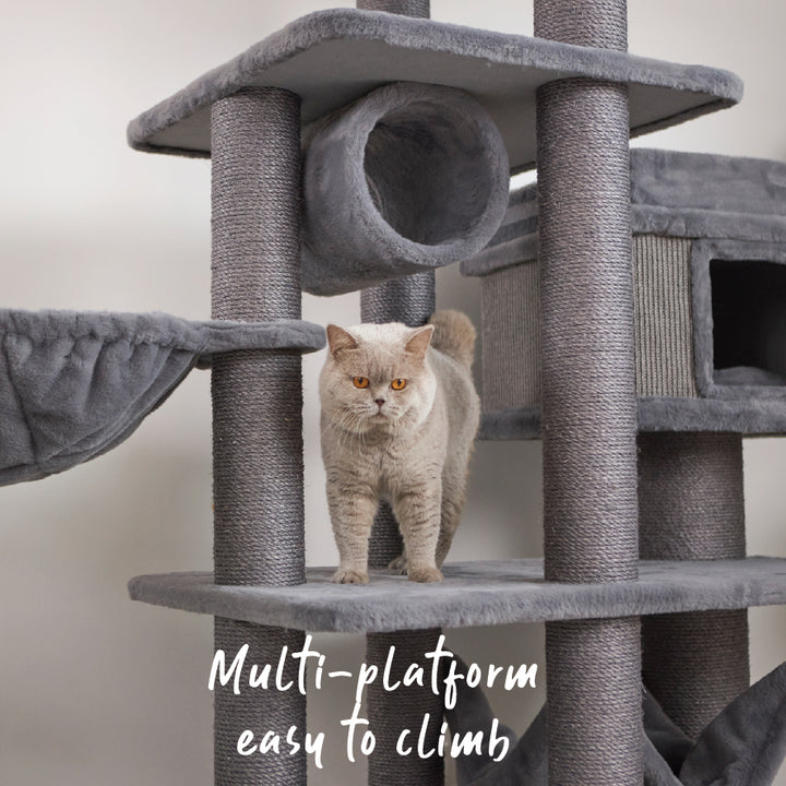 Hide & Climb Cat Tree - Grey