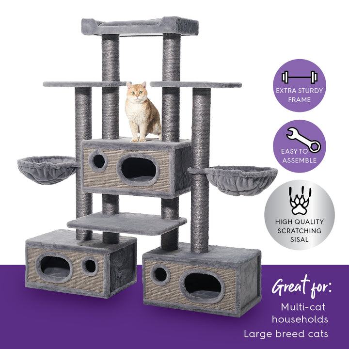 Hideaway Cat Climb Castle - Grey