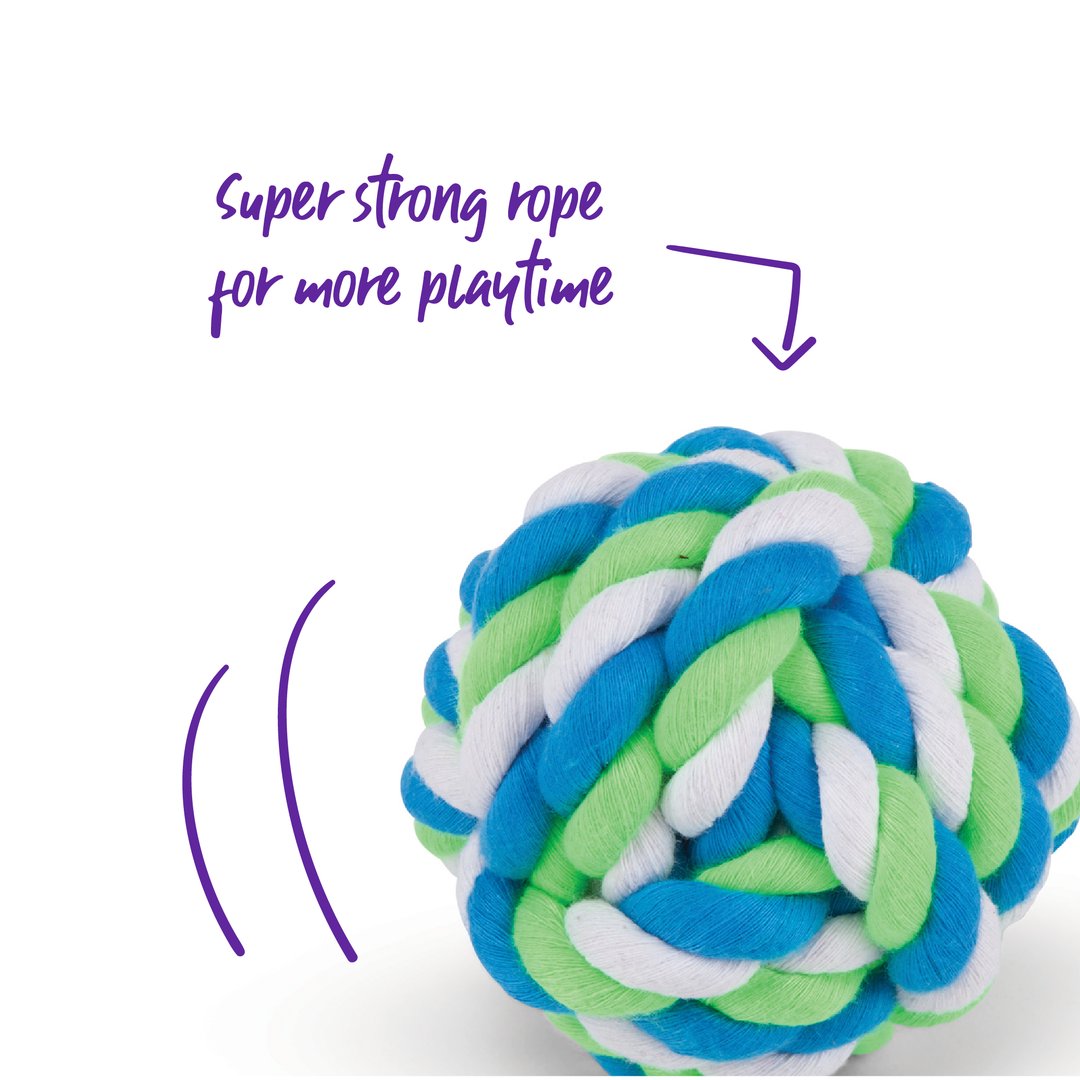 Twisted Rope Knot Ball - Kazoo Pet Co