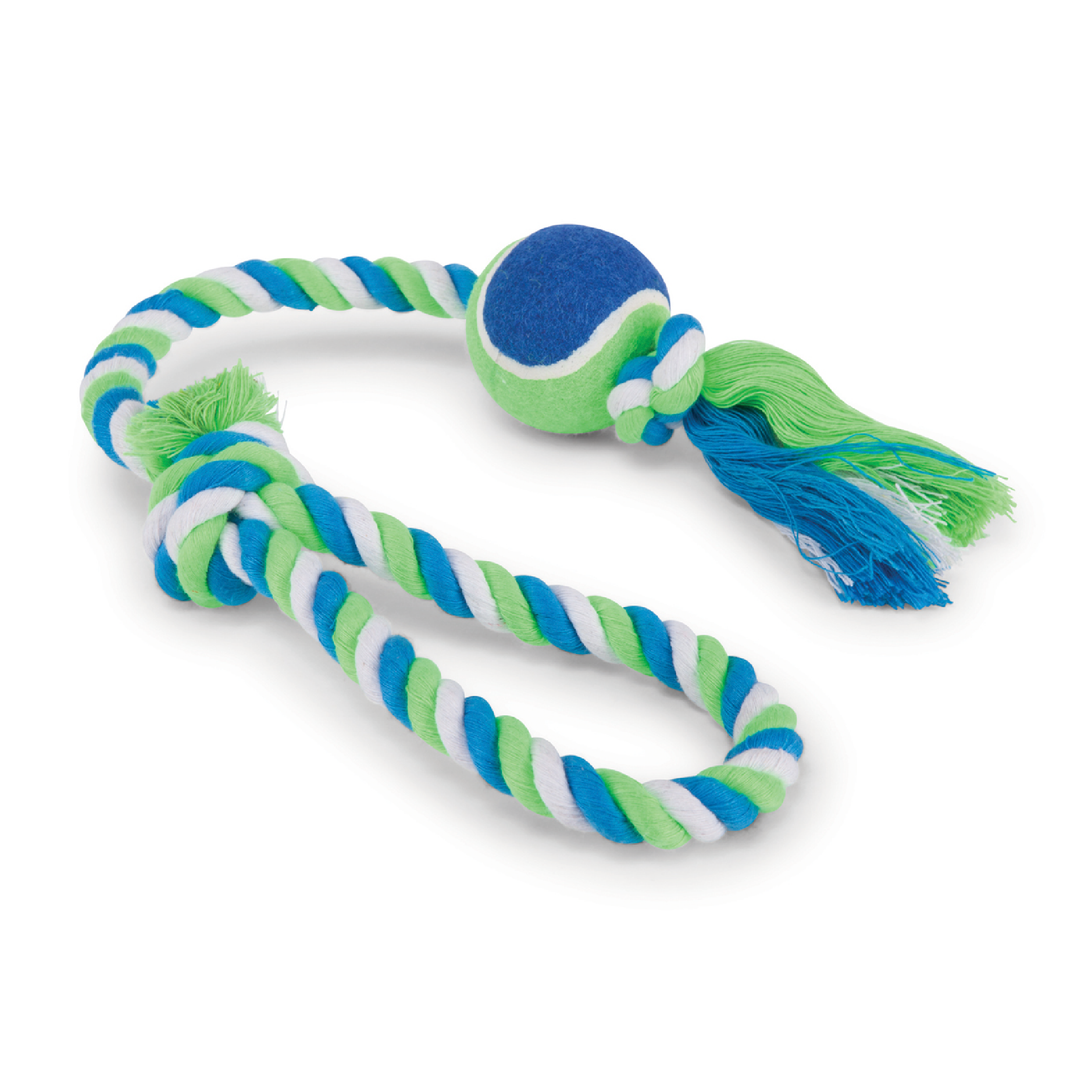 Twisted Rope Sling Tennis Ball - Kazoo Pet Co